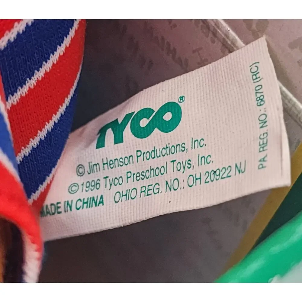 Sesame Street Ernie Vintage Plush Tyco 1996 Tickle Me Laugh Vibrate Kid Toy Work
